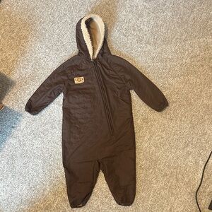 UGG Chocolate Brown Kids One Piece Footie